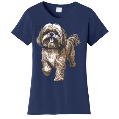 Shih Tzu Dog Animal Face Graphic For Men Women Girl Women's T-Shirt