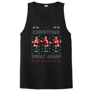 Santa Trump Dance Make Christmas Great Again Ugly Sweater PosiCharge Competitor Tank