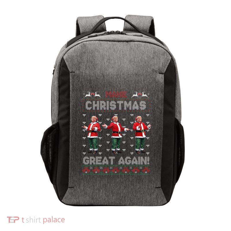 Santa Trump Dance Make Christmas Great Again Ugly Sweater Vector Backpack