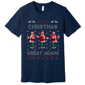 Santa Trump Dance Make Christmas Great Again Ugly Sweater Premium T-Shirt