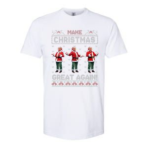 Santa Trump Dance Make Christmas Great Again Ugly Sweater Softstyle CVC T-Shirt