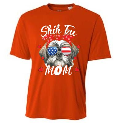 Shih Tzu Dog Mom Shih Tzu Mama Puppy Womens Mothers Day Cooling Performance Crew T-Shirt