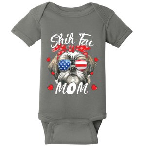 Shih Tzu Dog Mom Shih Tzu Mama Puppy Womens Mothers Day Baby Bodysuit