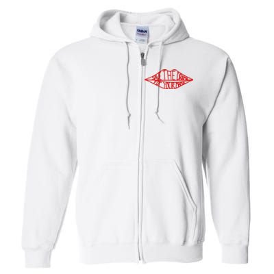 Save The Drama For Your Mama Lips Funny Full Zip Hoodie