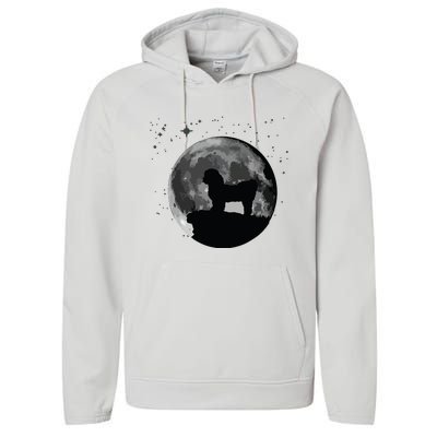 Shih Tzu Dog Moon Performance Fleece Hoodie