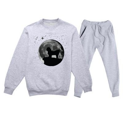 Shih Tzu Dog Moon Premium Crewneck Sweatsuit Set