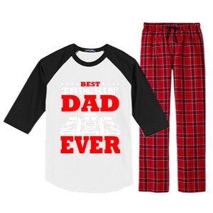 Semi Truck Driver Trucker Dad Best Ever Funny Christmas Gift Cool Gift Raglan Sleeve Pajama Set