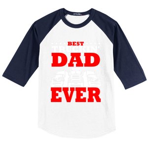 Semi Truck Driver Trucker Dad Best Ever Funny Christmas Gift Cool Gift Baseball Sleeve Shirt