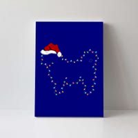 Shih Tzu Dog Xmas Lighting Santa Hat Shih Tzu Christmas Gift Canvas