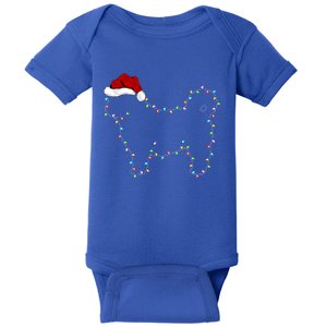 Shih Tzu Dog Xmas Lighting Santa Hat Shih Tzu Christmas Gift Baby Bodysuit