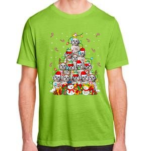 Shih Tzu Dog Xmas Lighting Tree Santa Shih Tzu Christmas Funny Gift Adult ChromaSoft Performance T-Shirt