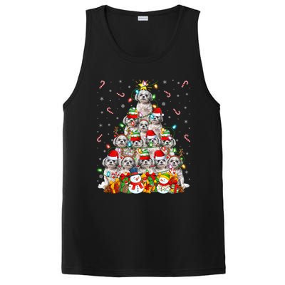 Shih Tzu Dog Xmas Lighting Tree Santa Shih Tzu Christmas Funny Gift PosiCharge Competitor Tank