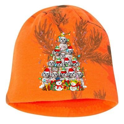 Shih Tzu Dog Xmas Lighting Tree Santa Shih Tzu Christmas Funny Gift Kati - Camo Knit Beanie