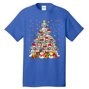 Shih Tzu Dog Xmas Lighting Tree Santa Shih Tzu Christmas Funny Gift Tall T-Shirt