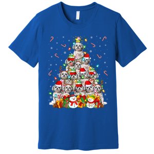 Shih Tzu Dog Xmas Lighting Tree Santa Shih Tzu Christmas Funny Gift Premium T-Shirt