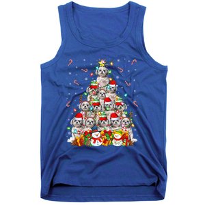 Shih Tzu Dog Xmas Lighting Tree Santa Shih Tzu Christmas Funny Gift Tank Top