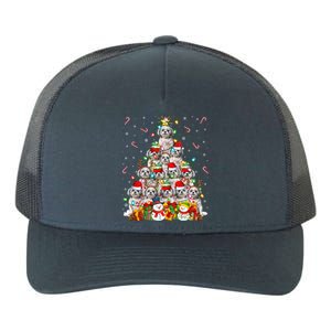 Shih Tzu Dog Xmas Lighting Tree Santa Shih Tzu Christmas Funny Gift Yupoong Adult 5-Panel Trucker Hat