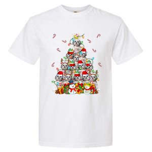 Shih Tzu Dog Xmas Lighting Tree Santa Shih Tzu Christmas Funny Gift Garment-Dyed Heavyweight T-Shirt