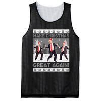 Santa Trump Dance Make Christmas Great Again Ugly Sweater Mesh Reversible Basketball Jersey Tank