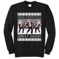 Santa Trump Dance Make Christmas Great Again Ugly Sweater Tall Sweatshirt