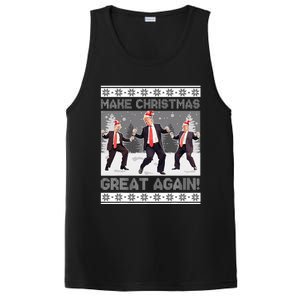 Santa Trump Dance Make Christmas Great Again Ugly Sweater PosiCharge Competitor Tank