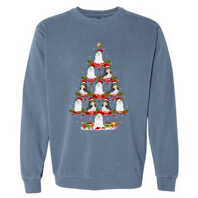 Shih Tzu Dog Xmas Tree Lighting Shih Tzu Christmas Tree Cool Gift Garment-Dyed Sweatshirt