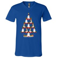 Shih Tzu Dog Xmas Tree Lighting Shih Tzu Christmas Tree Cool Gift V-Neck T-Shirt