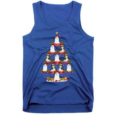 Shih Tzu Dog Xmas Tree Lighting Shih Tzu Christmas Tree Cool Gift Tank Top