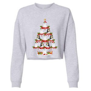 Shih Tzu Dog Xmas Tree Lighting Shih Tzu Christmas Tree Cool Gift Cropped Pullover Crew