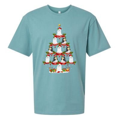 Shih Tzu Dog Xmas Tree Lighting Shih Tzu Christmas Tree Cool Gift Sueded Cloud Jersey T-Shirt