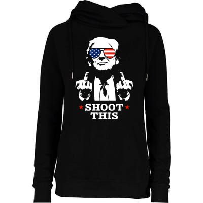 Shoot This Donald Trump You Missed Womens Funnel Neck Pullover Hood