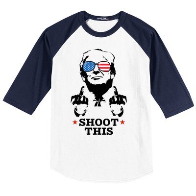 Shoot This Donald Trump You Missed Baseball Sleeve Shirt