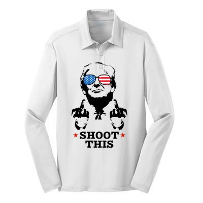 Shoot This Donald Trump You Missed Silk Touch Performance Long Sleeve Polo