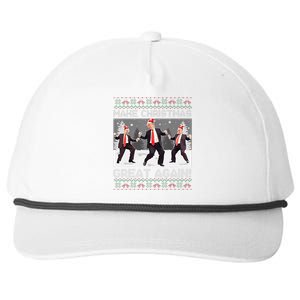 Santa Trump Dance Make Christmas Great Again Ugly Sweater Snapback Five-Panel Rope Hat