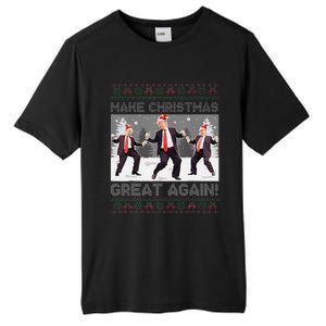 Santa Trump Dance Make Christmas Great Again Ugly Sweater Tall Fusion ChromaSoft Performance T-Shirt