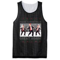 Santa Trump Dance Make Christmas Great Again Ugly Sweater Mesh Reversible Basketball Jersey Tank