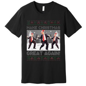 Santa Trump Dance Make Christmas Great Again Ugly Sweater Premium T-Shirt