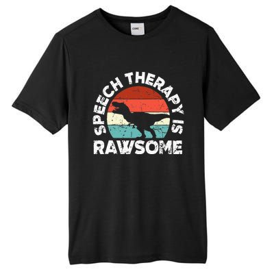 SLP Therapy Dinosaur Rawsome Speech Language Pathologist Tall Fusion ChromaSoft Performance T-Shirt