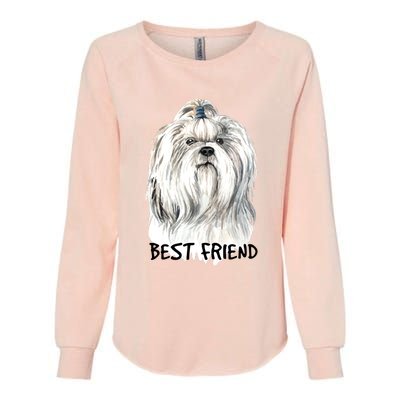 Shih Tzu Dog Womens California Wash Sweatshirt