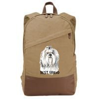 Shih Tzu Dog Cotton Canvas Backpack
