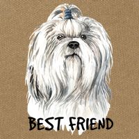 Shih Tzu Dog Cotton Canvas Backpack