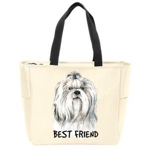 Shih Tzu Dog Zip Tote Bag