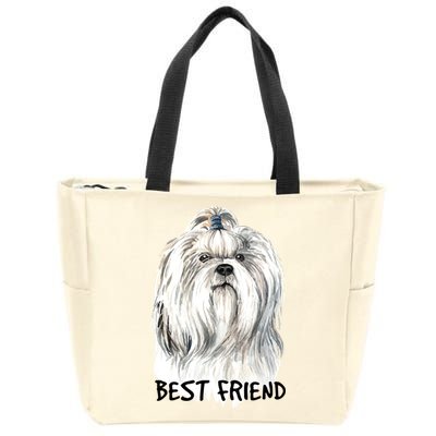 Shih Tzu Dog Zip Tote Bag