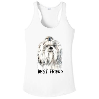 Shih Tzu Dog Ladies PosiCharge Competitor Racerback Tank