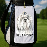 Shih Tzu Dog Golf Towel