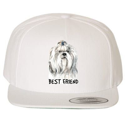 Shih Tzu Dog Wool Snapback Cap