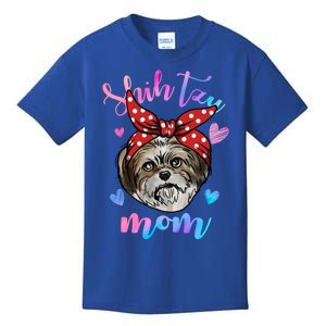 Shih Tzu Dog Lover Funny Cute Mom Mama Mother Gift Kids T-Shirt