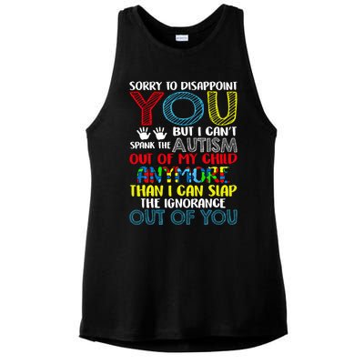 Sorry To Disappoint You I CanT Spank Autism Out Of My Gift Ladies PosiCharge Tri-Blend Wicking Tank