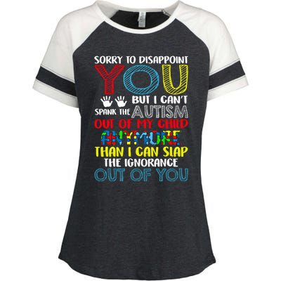 Sorry To Disappoint You I CanT Spank Autism Out Of My Gift Enza Ladies Jersey Colorblock Tee