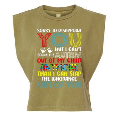 Sorry To Disappoint You I CanT Spank Autism Out Of My Gift Garment-Dyed Women's Muscle Tee